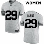 Women's Ohio State Buckeyes #29 Rodjay Burns Gray Nike NCAA College Football Jersey September GUD8444JQ
